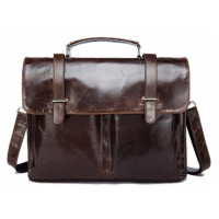 Портфель з гладкої шкіри Vintage 182526 Коричневий