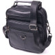 Качественная мужская сумка из натуральной кожи 185226 Vintage Черная