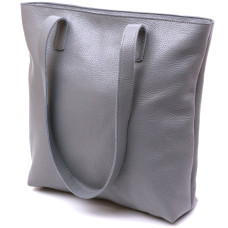 Кожаная женская сумка-шоппер Shvigel 184506 Серый