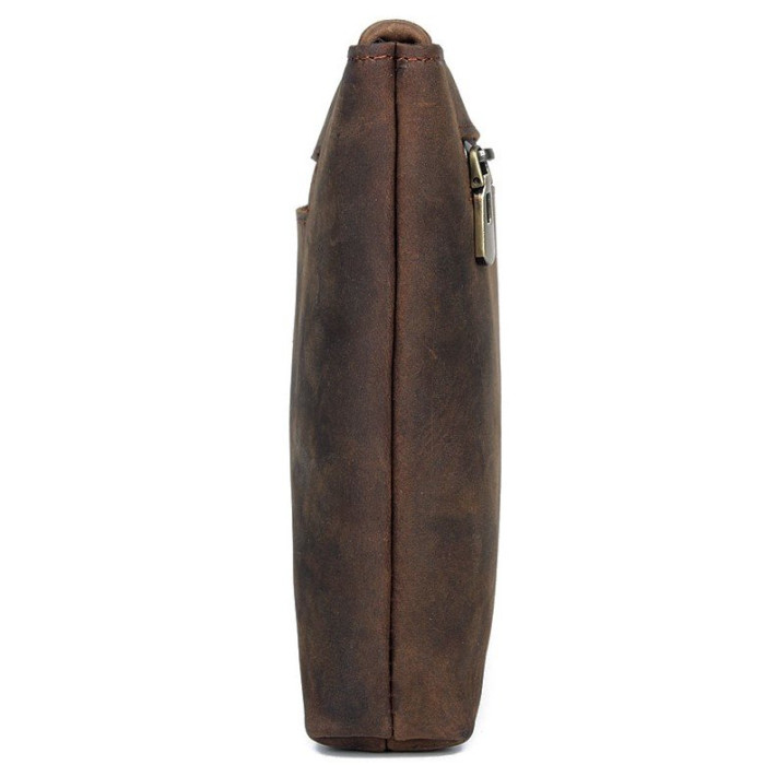 Красива барсетка чоловіча в шкірі Crazy horse Vintage 182676 Коричнева