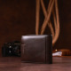 Мужской кошелек с встроенной визитницей кожаный TAILIAN 182756, темно-коричневый