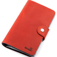 Візитниця велика Shvigel 181556 шкіряна Червона