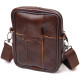 Компактная сумка мужская на пояс из натуральной кожи 185796 Vintage Коричневая