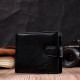 Бумажник мужской среднего размера натуральная кожа ST Leather 186516 черный