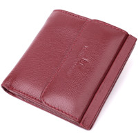 Небольшой женский кошелек с монетницей снаружи из натуральной кожи ST Leather 186616 Бордовый