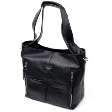 Вместительная женская сумка-шоппер с карманами KARYA 184636 Черный