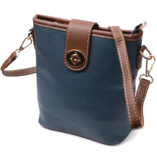 Симпатичная сумка для женщин на каждый день из натуральной кожи Vintage 186316 Синяя