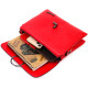 Удобная женская сумка на плечо KARYA 184616 кожаная Красный