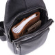 Небольшая кожаная мужская сумка через плечо Vintage 184256 Черный