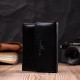 Женский симпатичный кошелек с монетницей из натуральной кожи ST Leather 186496 Черный