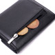 Женский симпатичный кошелек с монетницей из натуральной кожи ST Leather 186496 Черный
