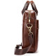Деловая мужская сумка из зернистой кожи Vintage 182496 Коричневая