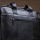 Деловая мужская сумка из зернистой кожи Vintage 182546 Черная