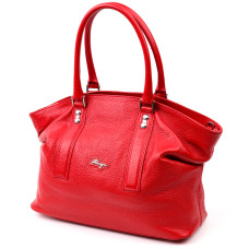 Красивая яркая женская сумка KARYA 184696 кожаная Красный