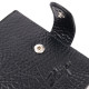 Мужское портмоне KARYA из натуральной кожи, вместительное, с хлястиком, черного цвета (184846)
