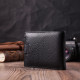 Горизонтальный бумажник мужской ST Leather 186556 натуральная кожа черный (средний размер)