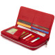 Вертикальный вместительный кошелек из кожи женский ST Leather 183546 Красный