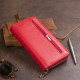 Вертикальный вместительный кошелек из кожи женский ST Leather 183546 Красный