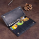 Бумажник мужской вертикальный винтажная кожа SHVIGEL 183036 Черный