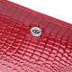 Лакированный яркий кошелек с фактурой под рептилию из натуральной кожи ST Leather 22715 Красный