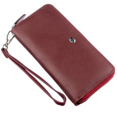 Универсальный клатч-кошелек для женщин ST Leather 182406 Темно-красный