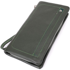Стильный кошелек-клатч для женщин с отделением под телефон ST Leather 23103 Зеленый