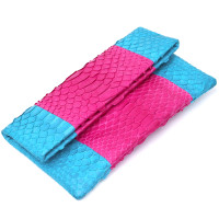 Яскравий жіночий клатч Snake Leather sale_14993 Рожевий