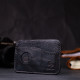 Картхолдер горизонтального типа с держателем для Apple AirTag из натуральной кожи GRANDE PELLE 186036 Черный