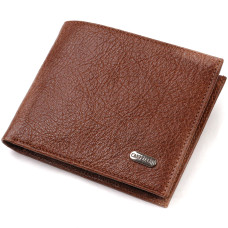 Бумажник для стильных мужчин без застежки из натуральной кожи CANPELLINI 185606 Светло-коричневый