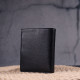Вместительный вертикальный небольшой кожаный кошелек KARYA 185167 Черный