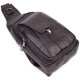 Удобная мужская сумка через плечо из натуральной кожи Vintage 185077 Коричневая