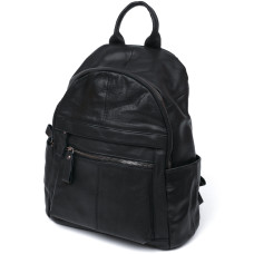 Функциональный кожаный рюкзак Vintage 184457 Черный