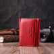 Шкіряний яскравий гаманець для жінок ST Leather 186577 Червоний