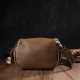 Женская сумка через плечо из натуральной кожи 185957 Vintage Бежевая