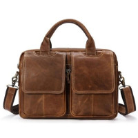 Сумка для ноутбуку з натуральної шкіри Vintage 182527 Коричнева