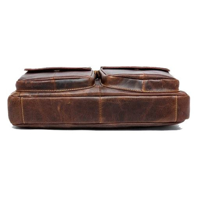Сумка для ноутбуку з натуральної шкіри Vintage 182527 Коричнева