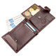 Мужской кошелек с встроенной визитницей из кожи TAILIAN 182757 коричневый
