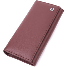 Женский кошелек горизонтального формата из натуральной кожи ST Leather 186587 Бордовый