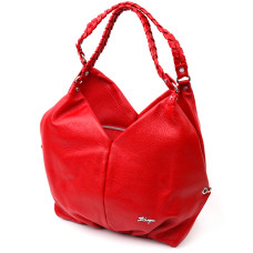 Многофункциональная женская сумка на плечо KARYA 184637 кожаная Красный