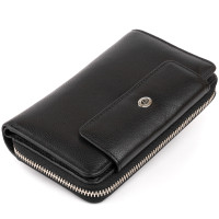 Кошелек зі шкіри на защільці ST Leather 183577 Чорний