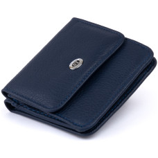 Маленький кошелек на кнопке женский ST Leather 183477 Темно-синий