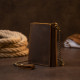 Портмоне унисекс с цепочкой матовое Vintage 183737, Коричневое