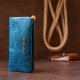 Кошелек женский кожаный с тиснением Guxilai 182717 Синий