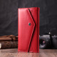 Женский кошелек с геометрическим клапаном из натуральной кожи ST Leather 186617 Красный