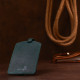Матовая кожаная бирка на чемодан Shvigel 186447 Зеленый