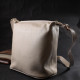 Удобная женская сумка с одной длинной ручкой из натуральной кожи Vintage 186277 Белая