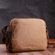 Вместительная мужская сумка мессенджер из плотного текстиля Vintage 186187 Коричневый