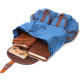 Вместительный текстильный рюкзак что закрывается клапаном на магнит Vintage 186137 Голубой