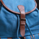 Вместительный текстильный рюкзак что закрывается клапаном на магнит Vintage 186137 Голубой