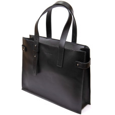 Женская сумка-шопер из натуральной кожи GRANDE PELLE 184017 Черный